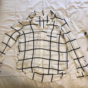 Black and white blouse
